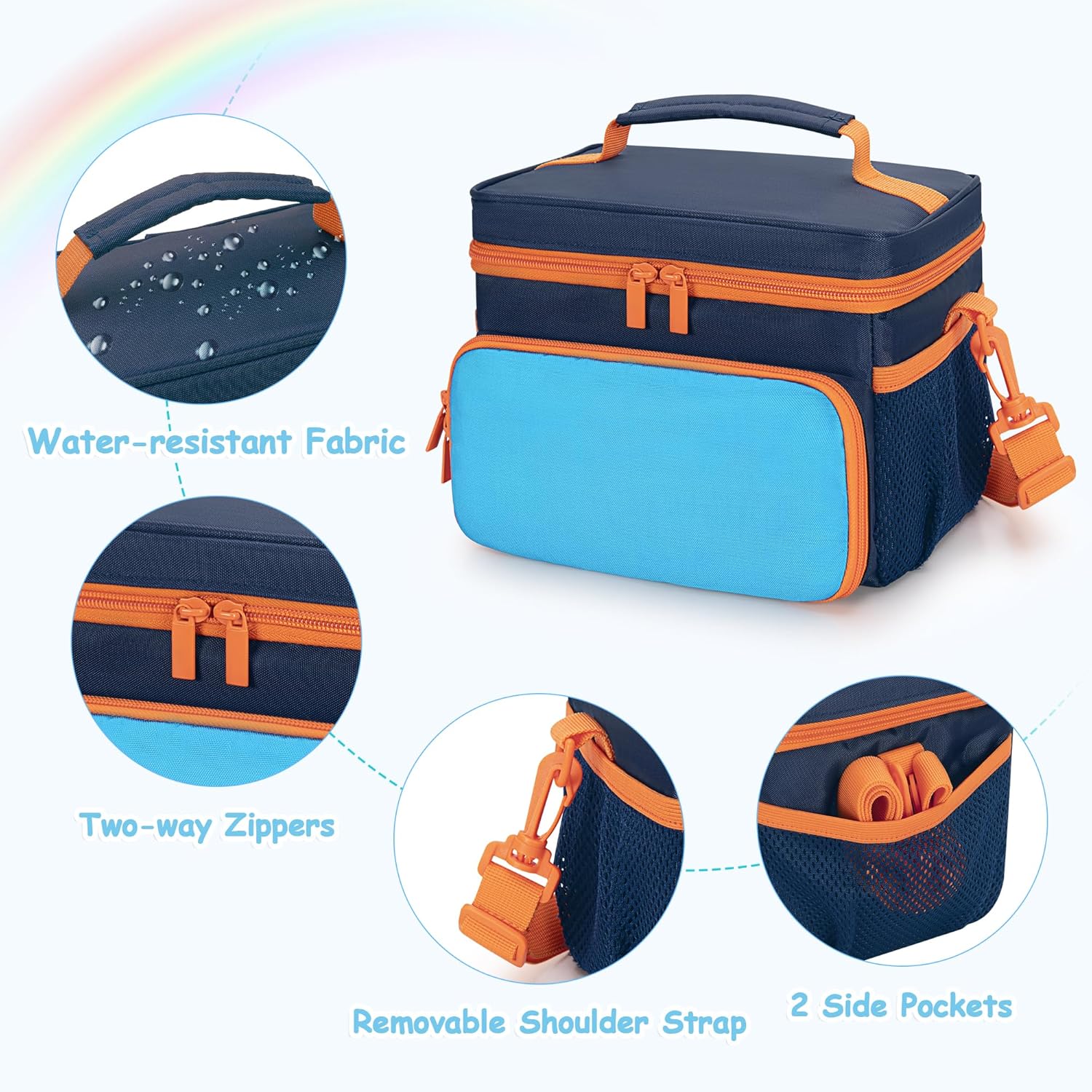 Carrying Case Compatible with Yoto Player (3rd Generation), Card Holder Hold Up to 30 Cards, Travel Storage Bag for Bluetooth Audio Speaker & Headphone Accessories, Blue (Case Only) Patented Design - Image 4