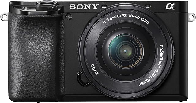 Sony Câmera sem espelho Alpha A6100 com lente de zoom de 16 a 50 mm, preta (ILCE6100L/B)