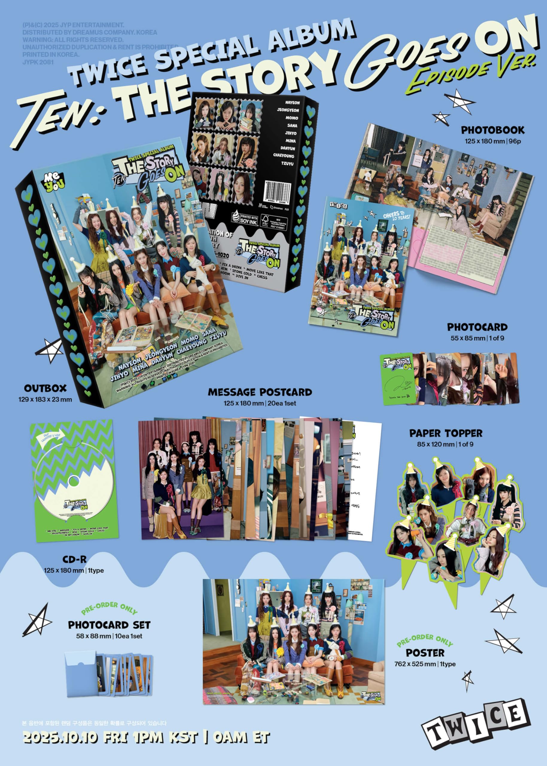 TWICE Album - TEN: The Story Goes On EPISODE ver.+Pre Order
