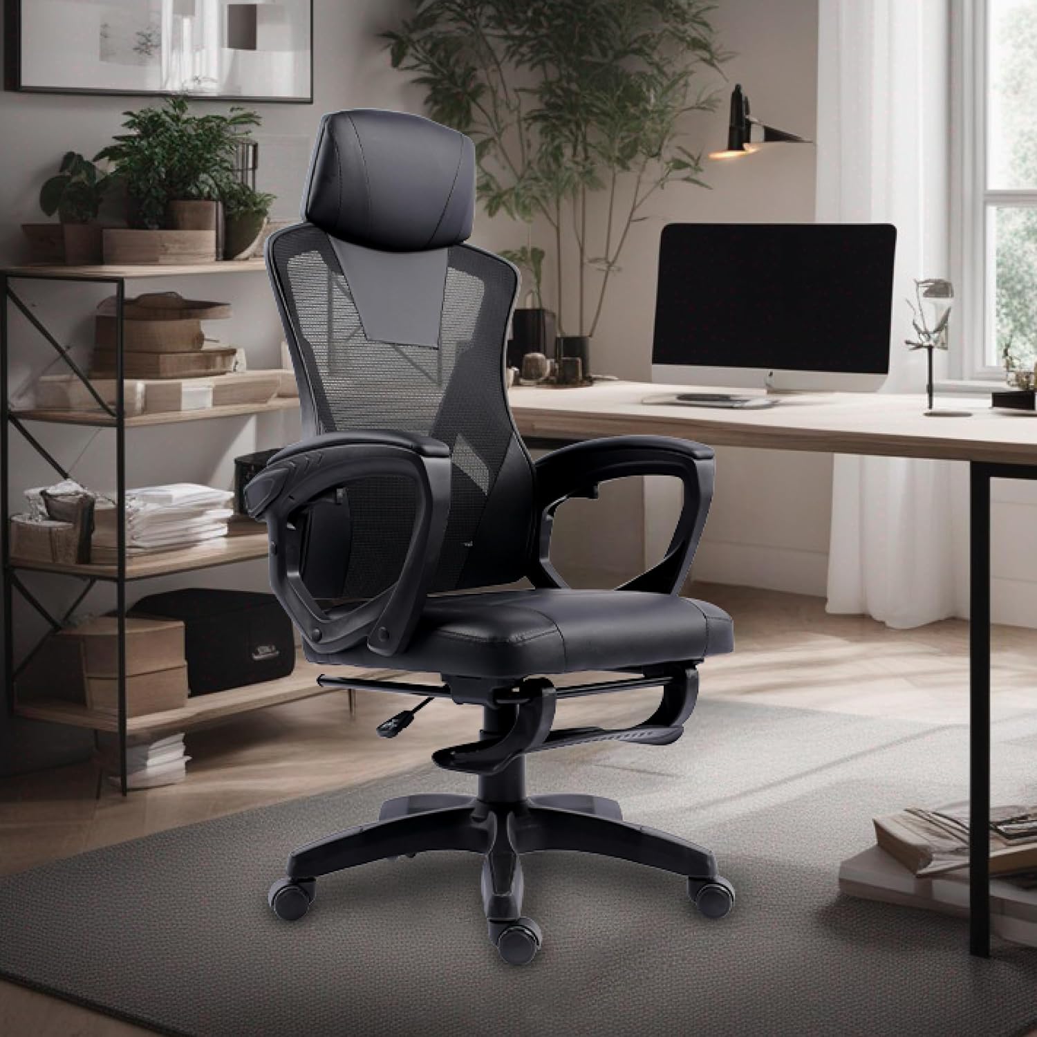Diagram showing detailed dimensions of the Max Racer Presidente Supreme Office Chair