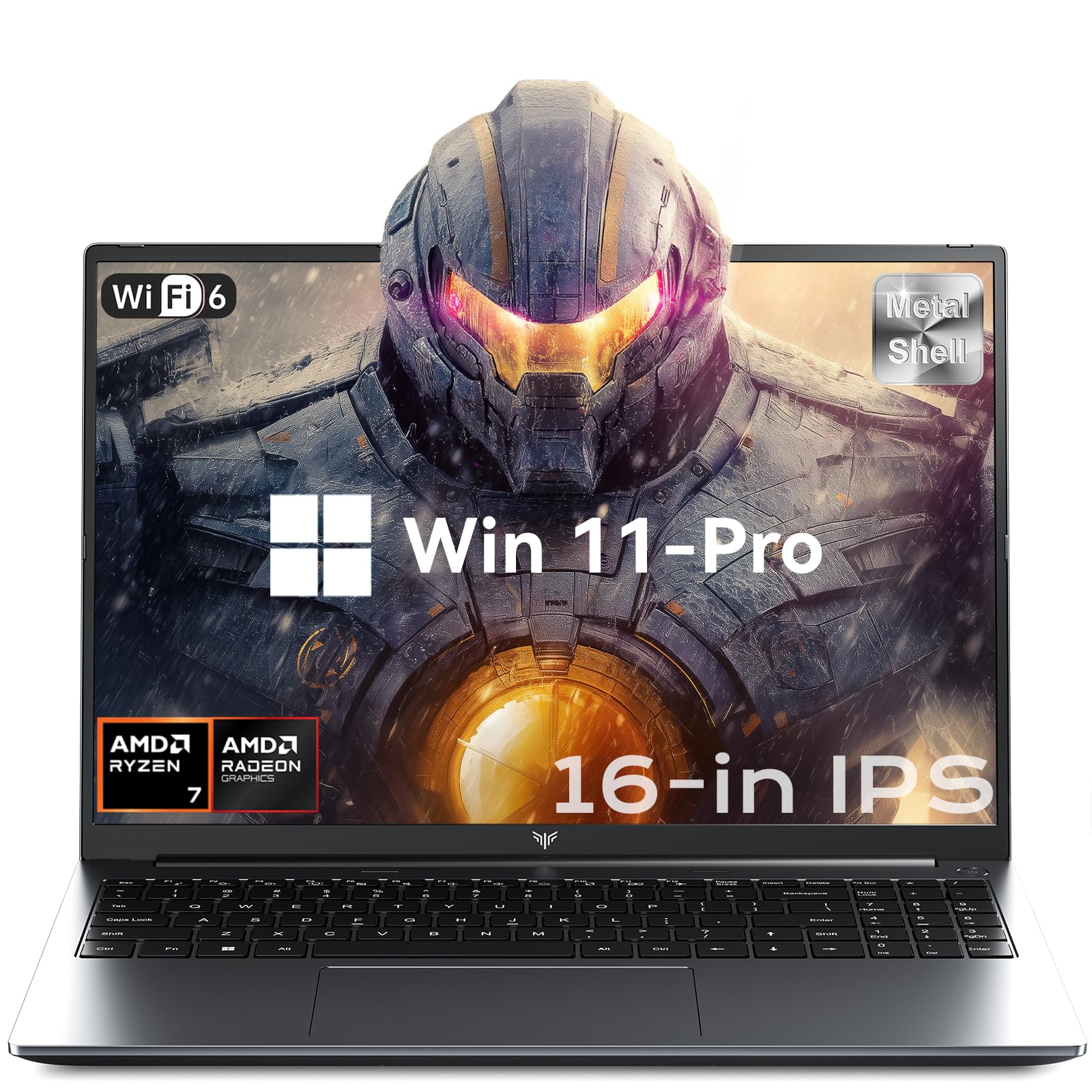ACEMAGIC Gaming Laptop AMD Ryzen 7 H-255 16-in Radeon 780M AMD laptops, 16GB DDR5 512GB NVMe SSD Ultra Laptops, Backlit & Numeric Input WiFi 6 Win-11 Pro BT5.2 HDMI Type-C USB-3.2 Webcam 3.5mm Audio