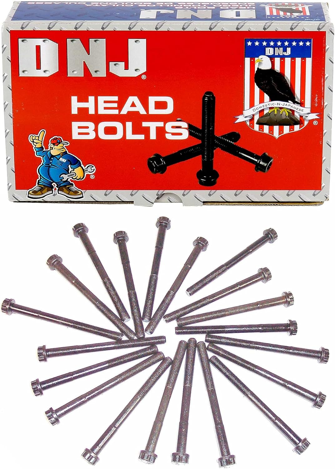 DNJ HBK972 Head Bolt Kit for 1998-2009 Lexus, Toyota 4Runner, GX470, Land Cruiser 4.7L V8 32V DOHC 4663cc
