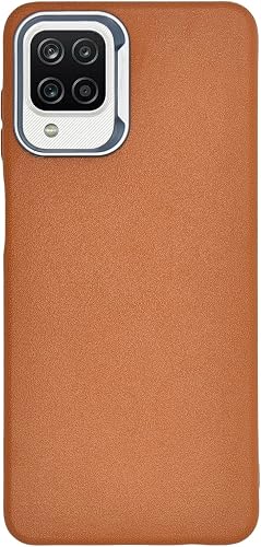 ULXITEYU for Samsung Galaxy A12 Phone Case Brown, [10 FT Drop Protection] Soft T