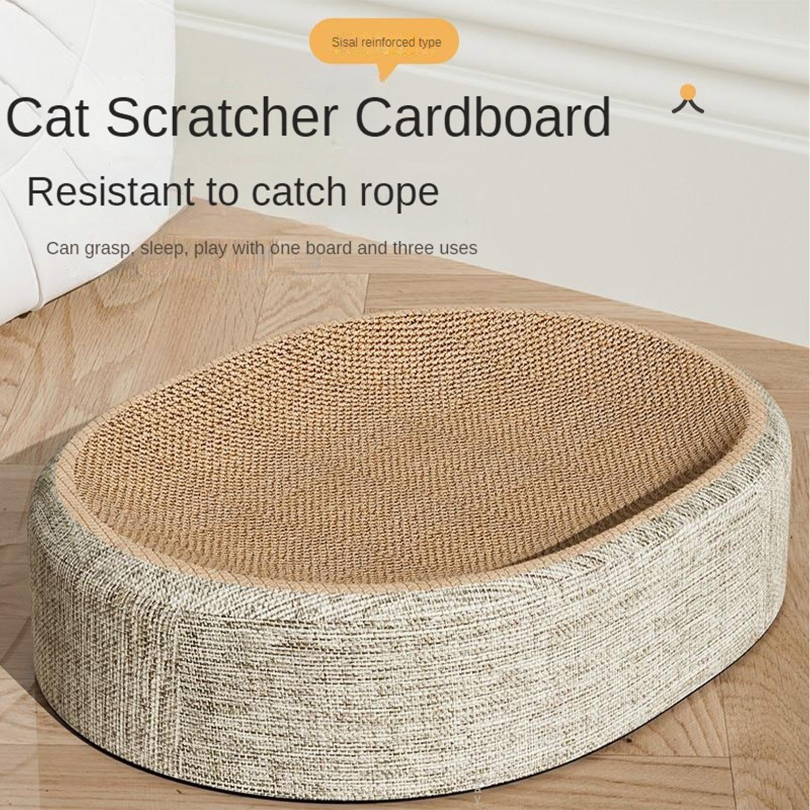 Kratzbrett für Katzen Multifunktionaler Möbelschutz, aktives Spiel und Ruhe | Sisal Kratzbrett Nest für Katzen Für Kätzchen-Training, Möbelschutz, Als Rückzugsort Und Versteck, Aktives , Ruhe Und