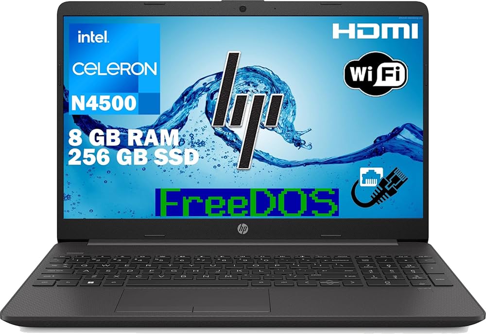HP 250 g9 notebook - 15.6'' - celeron n4500-8 gb ram - 256 gb ssd