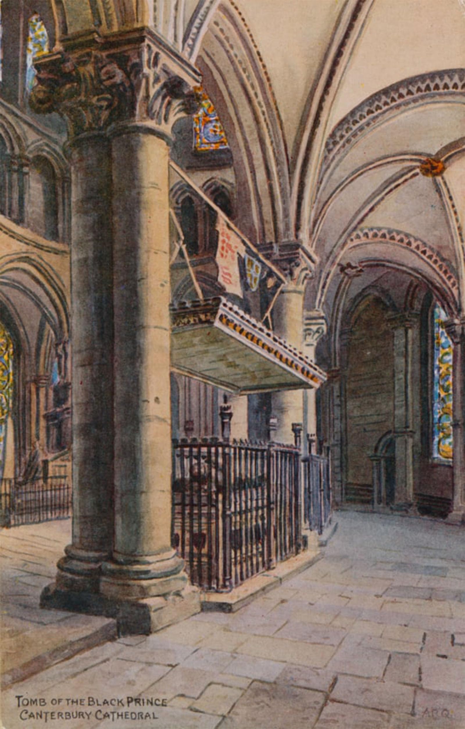 SERENDIPITP Vintage Wall Art Canvas Nordic Poster Canvas Print Picture the Tomb of the Black Cathedral by Alfred Robert Quinton Wall Art Poster for Home Decor 60x90cm