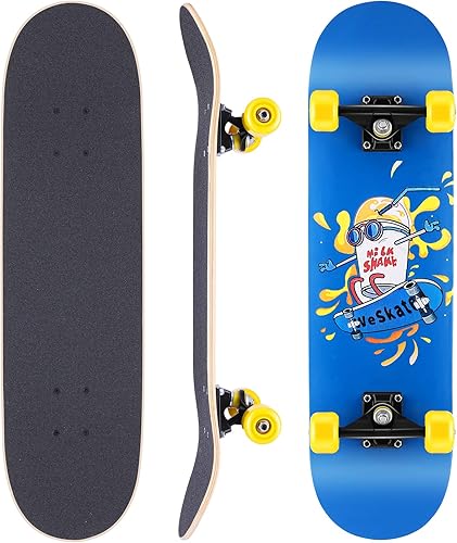 Hikole Skateboard  Tabla de skate completa PRO 31 x 8 in  7 capas de madera de arce canadiense, para adultos, trucos, tabla de skate para disponible en Yaxa Colombia