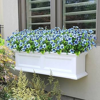 20 Bundles Artificial Flowers Outdoor Fake Flowers UV Resistant No Fade