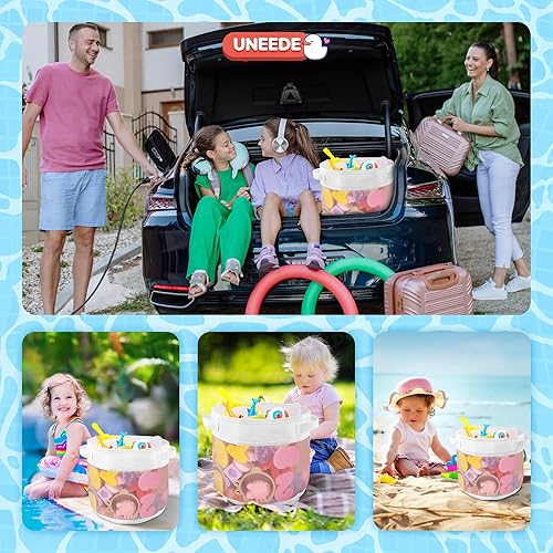 Miniatura 6 de UNEEDE Organizador de juguetes de baño, organizador de juguetes de bañera de 4.15 galones, soporte de juguetes de baño de acceso rápido para bañera,