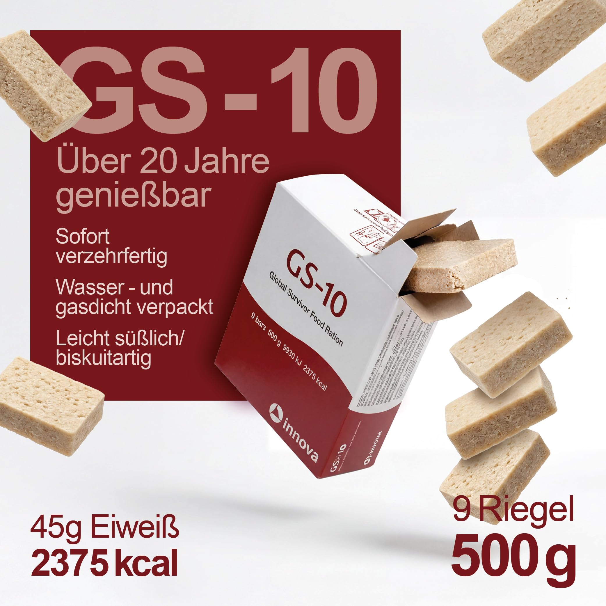 Notfallnahrung Testpaket BP-ER, NRG-5, Seven Oceans & GS-10 Notration + NRG-5 ZERO glutenfrei - Survival Food Set für Katastrophenschutz & Notvorrat Lebensmittel - Langzeitnahrung 20 Jahre genießbar