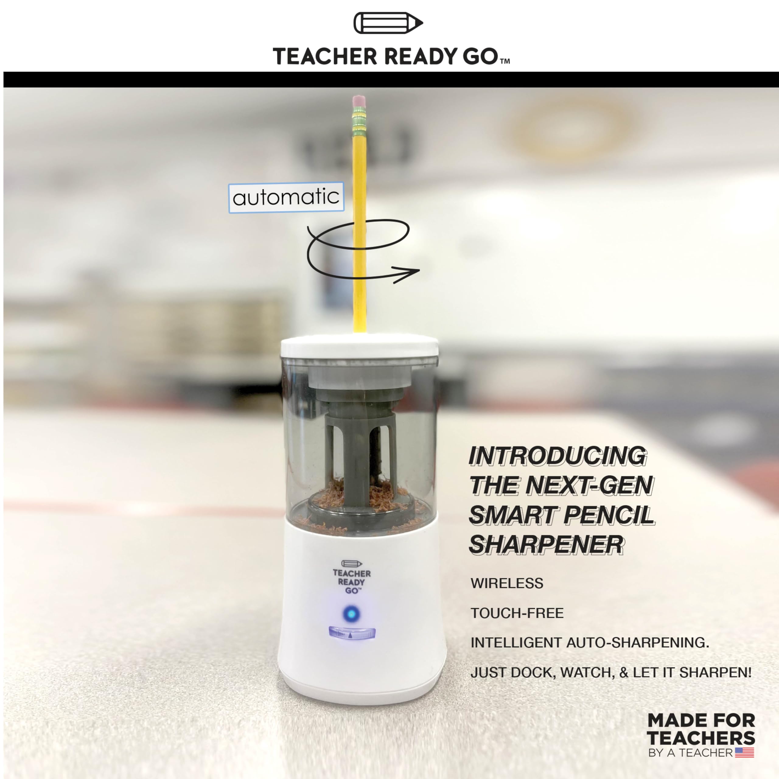 Taille-crayon automatique mains libres Teacher Ready Go