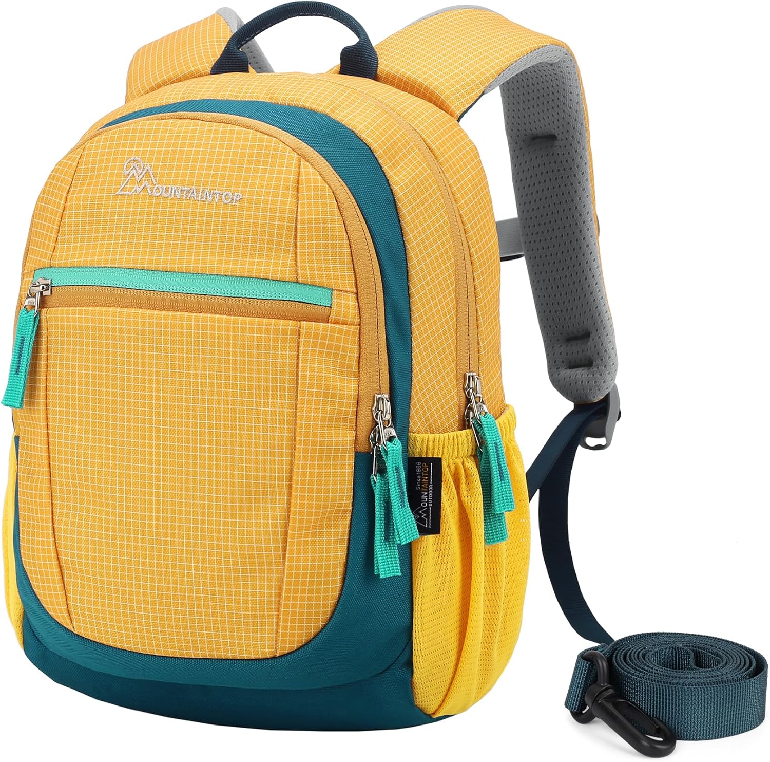 MOUNTAINTOP Kids Toddler Backpack 1-3，Small Kindergarten Backpack with Leash for Girls,Boys & Preschool Yellow