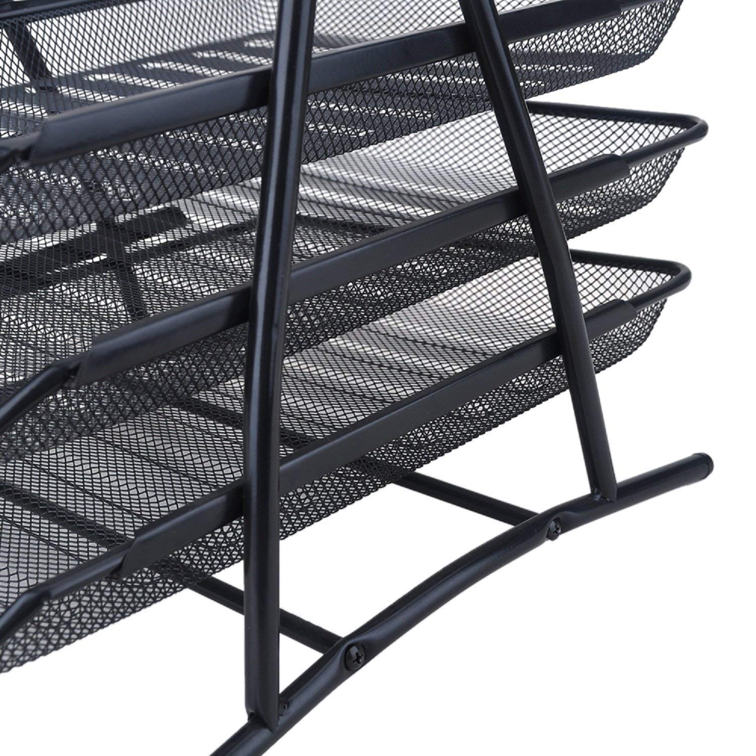 Entraxa A4 Size File Rack 3 Tier Step | File Rack, Document, File, Paper, Letter, Office Desktop Tray/Organizer | Document Holder | File Tray | Paper, Letter, Office Desktop Organizer 4