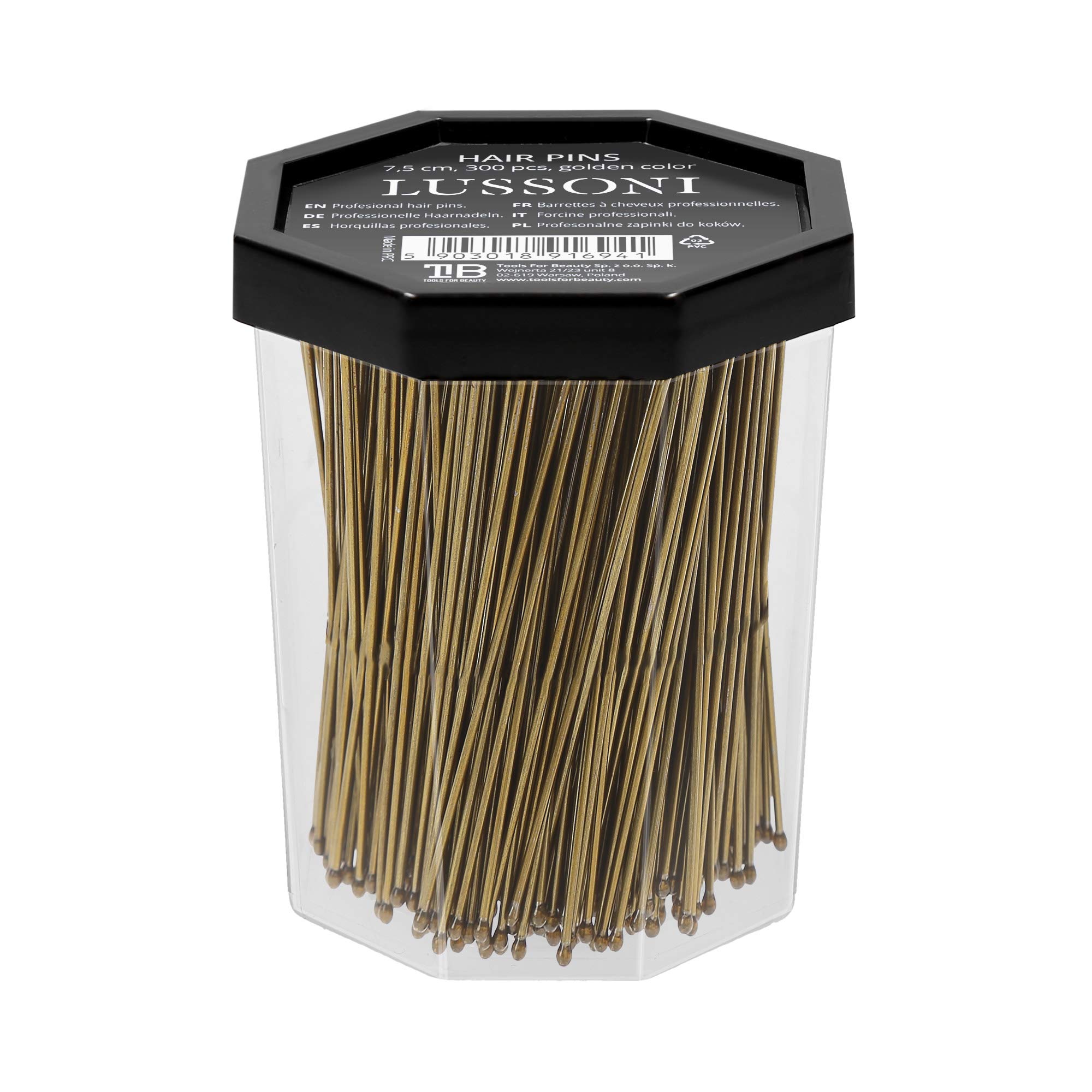 T4B LUSSONI Pack of 300 Hair Pins (7.5 cm, Black), 7,5 cm - Image 3