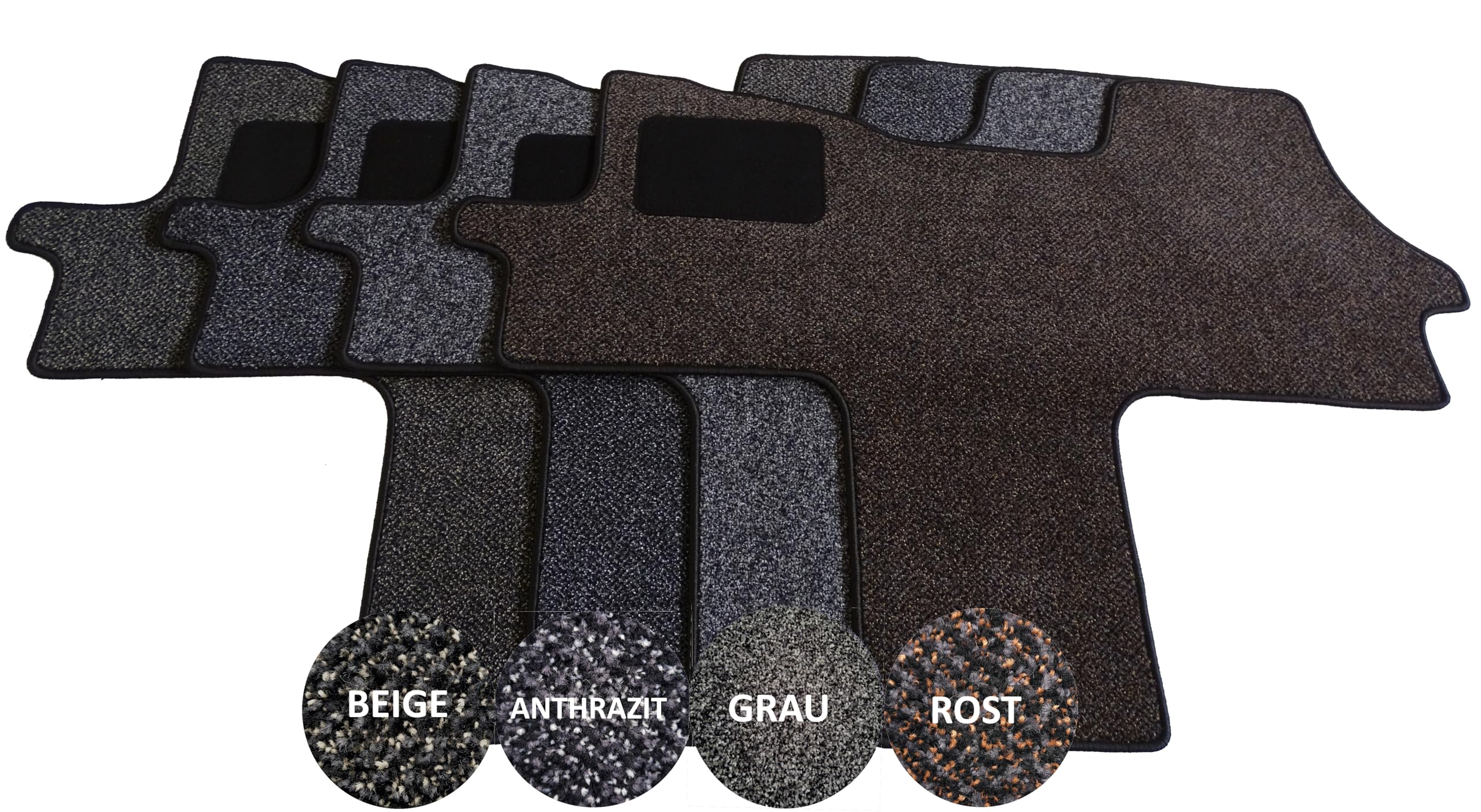 Fußmatte Fahrerhausteppich Schmutzfang Velours kompatibel mit Ducato 250, Boxer II, Jumper II ab Bj 2006 in 4 Farben SFC (anthrazit, Fahrerhausteppich mit 2 Einstiegsmatten)