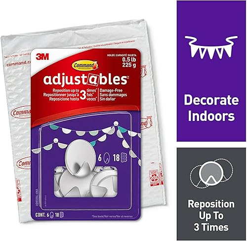 Miniatura 2 de Command AD850SL-6NA - Ganchos circulares plateados reposicionables, 0