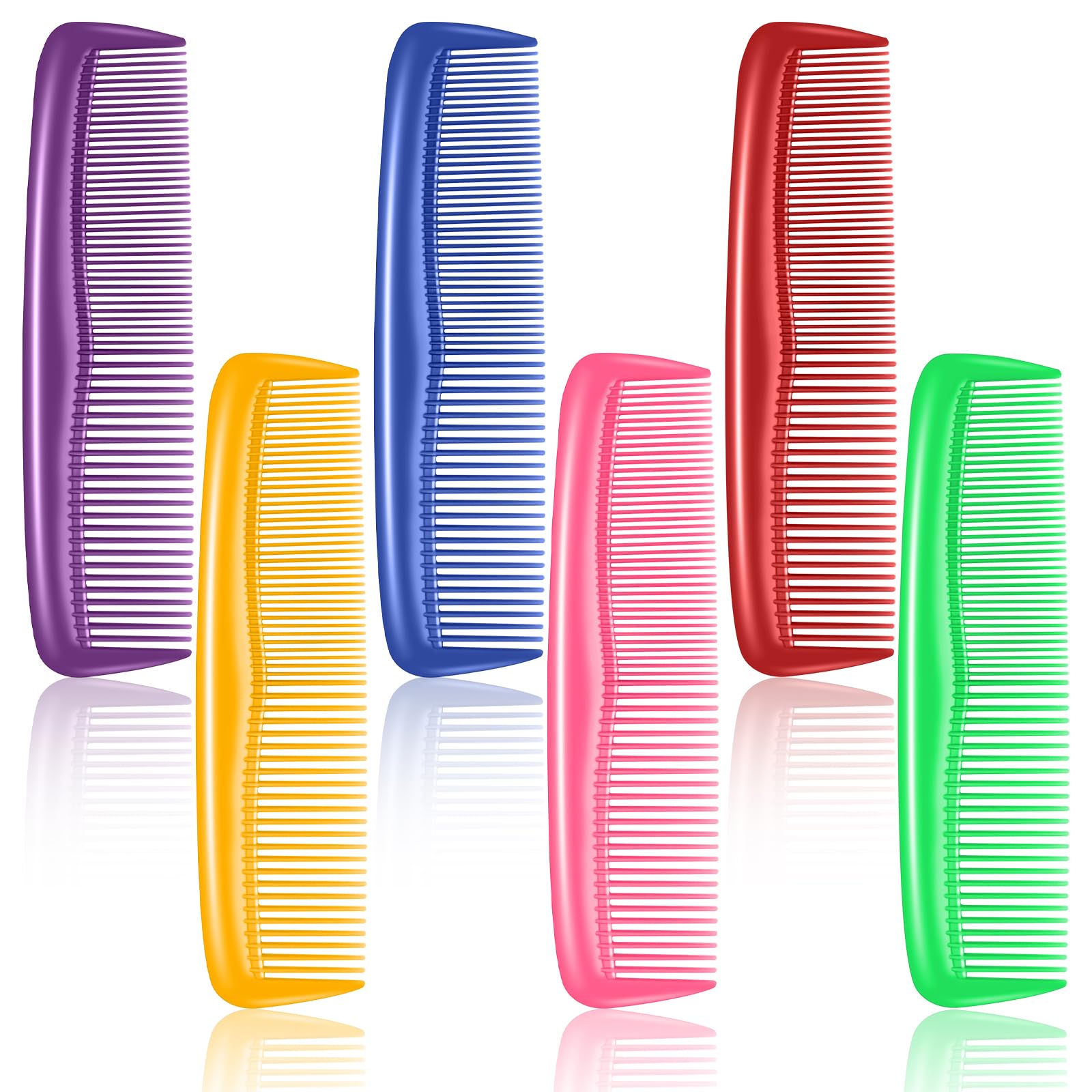 NICEMOVIC 60 Packs Hair Comb Bulk Set, Pocket Travel Hair Combs for Operation Bulk Christmas Child, Colorful Coarse & Fine Tooth Comb for Women, Individually Wrapped Bulk Comb for Homeless Charity
