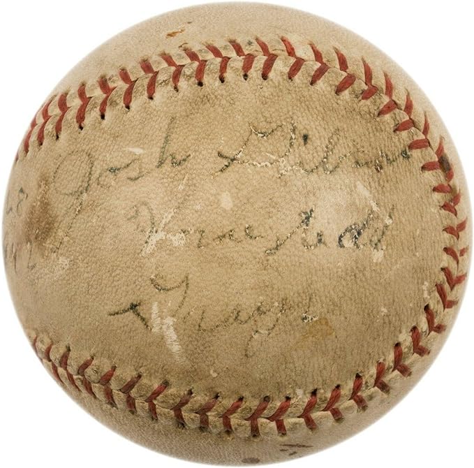 The Only Josh Gibson Single Signed Baseball On Earth PSA DNA & JSA COA - Autographed Baseballs