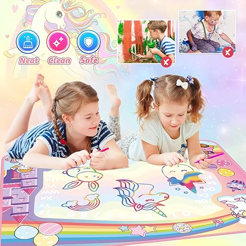 Miniatura 3 de Juguetes para niños de 3, 4 y 5 años, regalos de unicornio para niñas, tapete de garabatos de agua, juguetes educativos de aprendizaje preescolar,