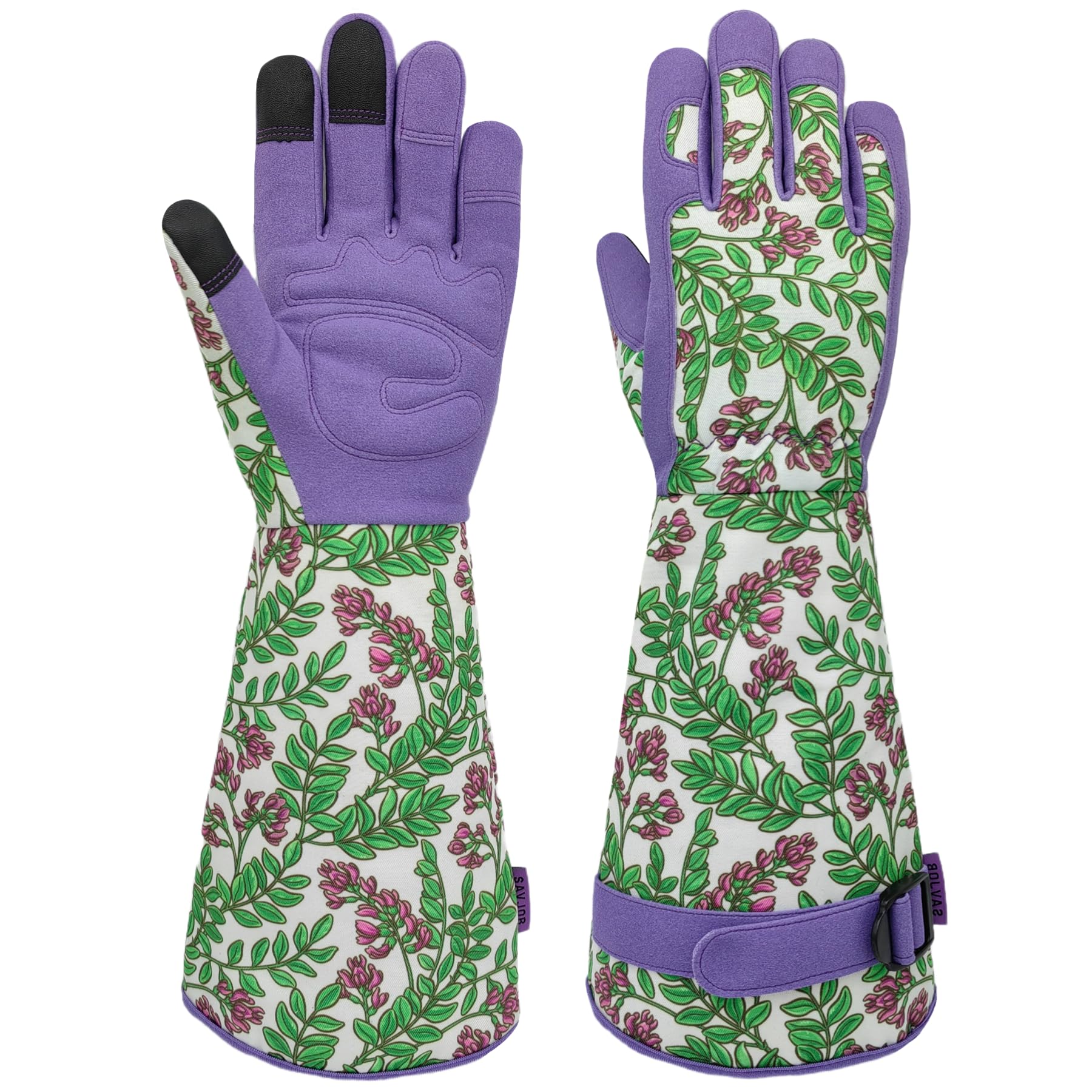 SAVJOB Thorn-proof Gardening and Garden Gloves,Durable Long Rose Yard Work Glove,Gifts for Men Women,Touchscreen