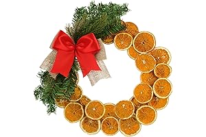 Christmas Orange Slice Wreath, Dried Orange Slices Ornaments for Tree Decoration Holiday Home Decor