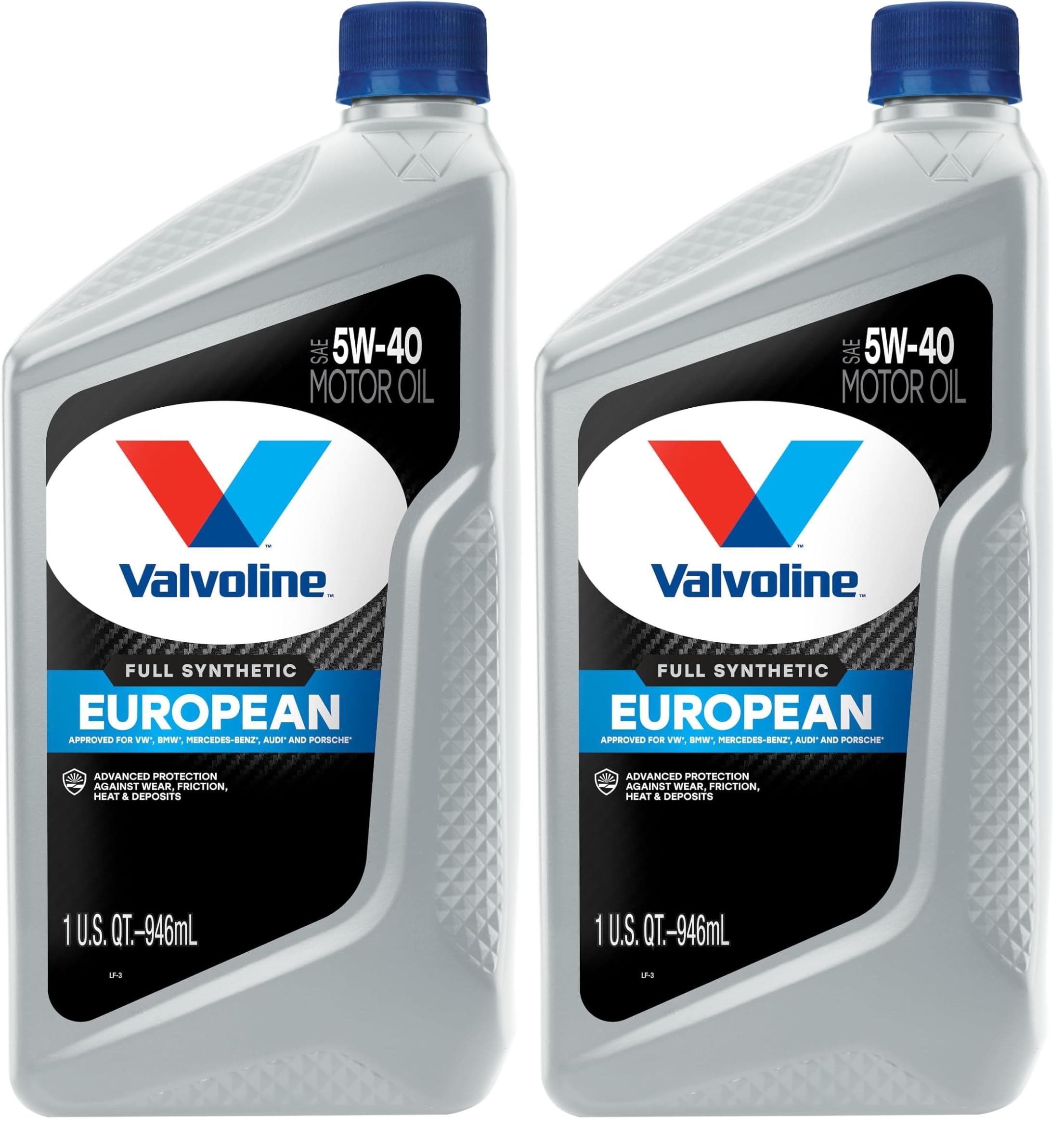 Valvoline European Vehicle Full Synthetic SAE 5W-40 Motor Oil 1 QT (Pack of 2)