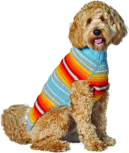 Chilly Dog Turq Serape Dog Sweater