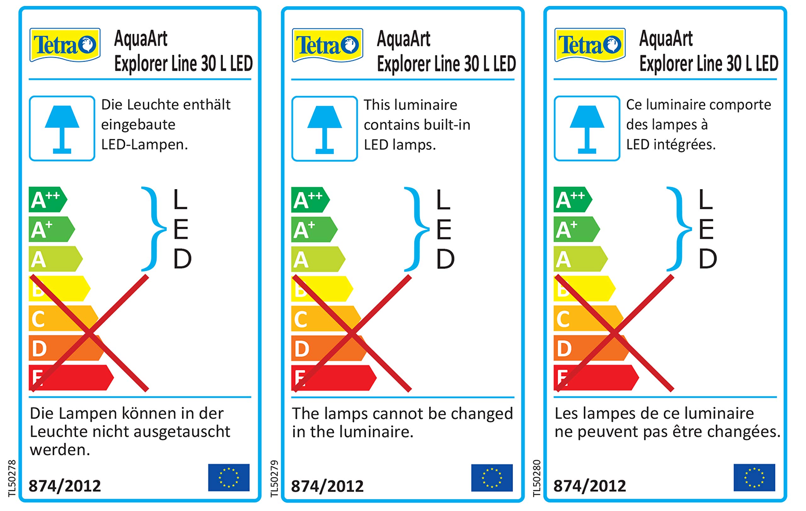 Tetra Explorer Line - Set completo per acquario, 30 l, design acquario con parabrezza curvo, illuminazione a LED, tecnica, fodera e prodotti per la cura, colore: Nero