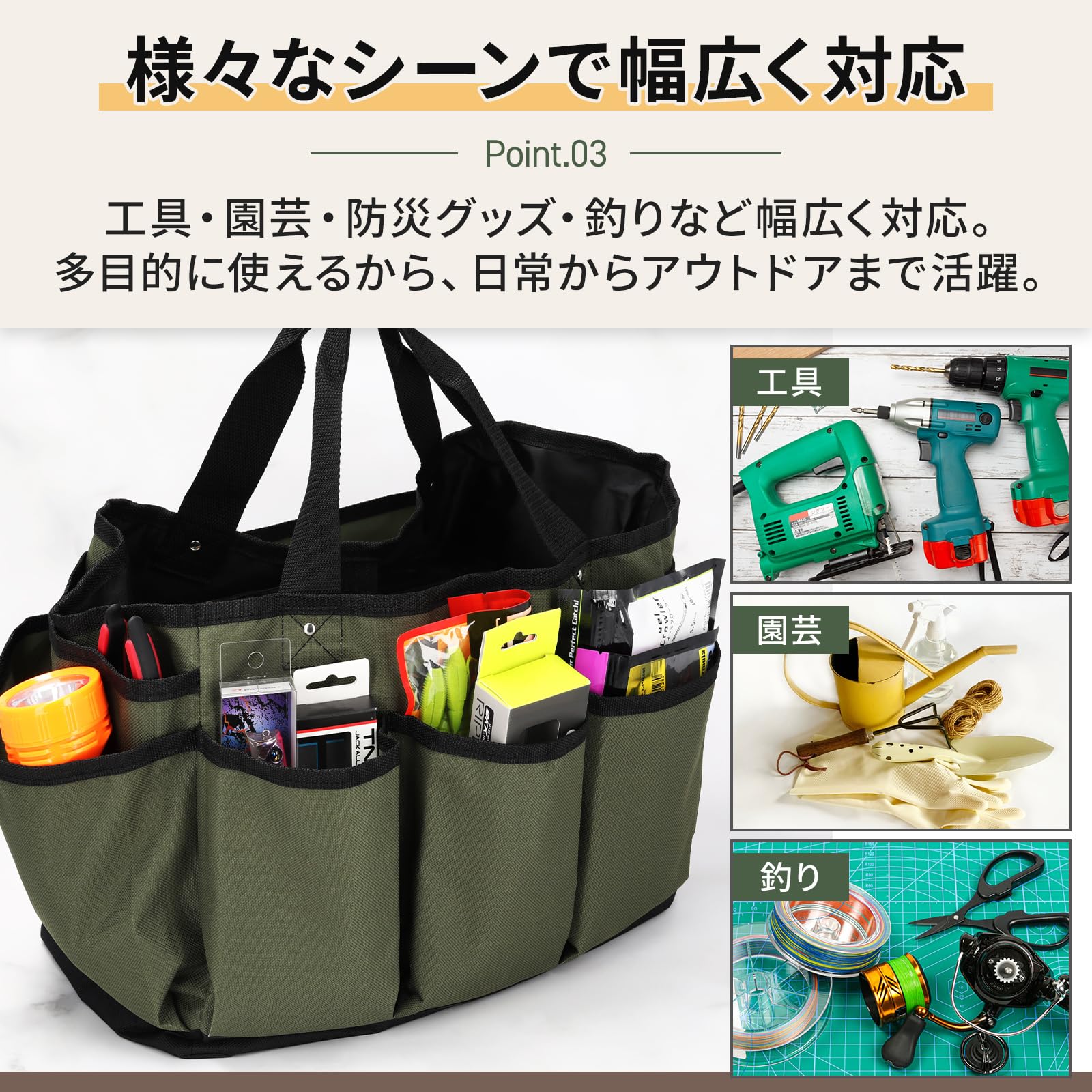 Amazon.co.jp: 工具バッグ ツールボックス【大容量・多機能】 工具収納