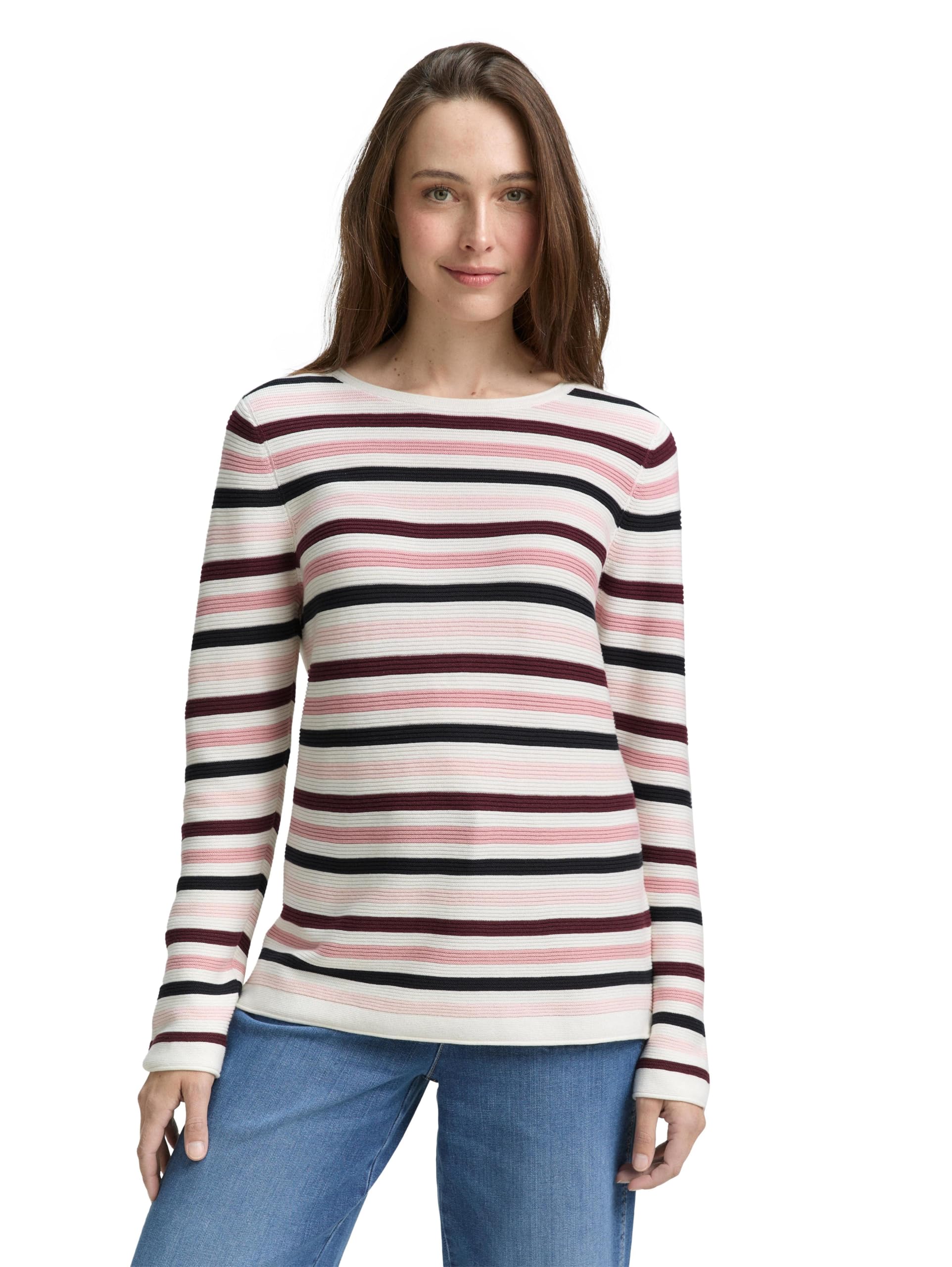 Tom Tailor Damen Strickpullover aus Bio-Baumwolle