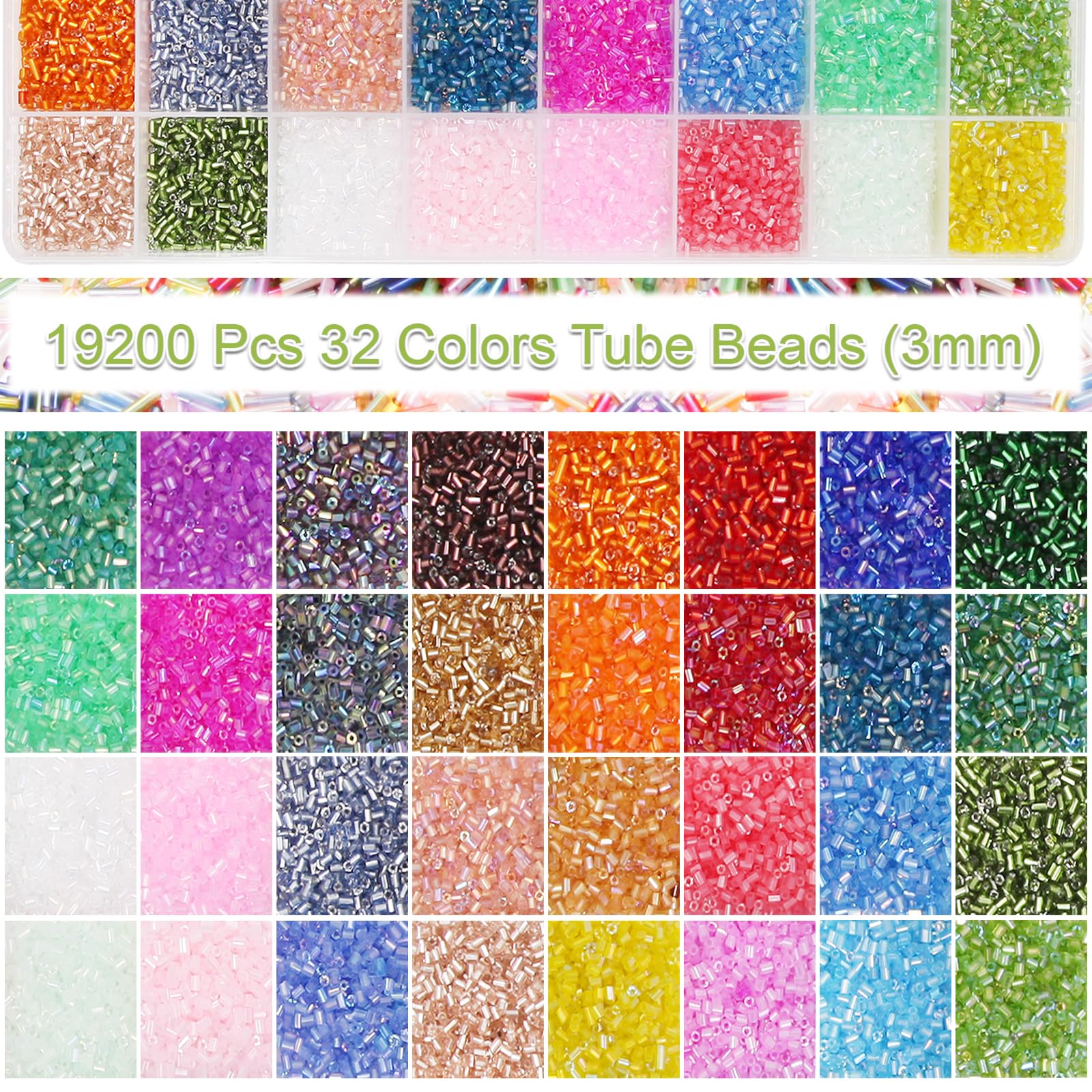 19200 Glass Seed Beads - Jewelry Making Kit -2