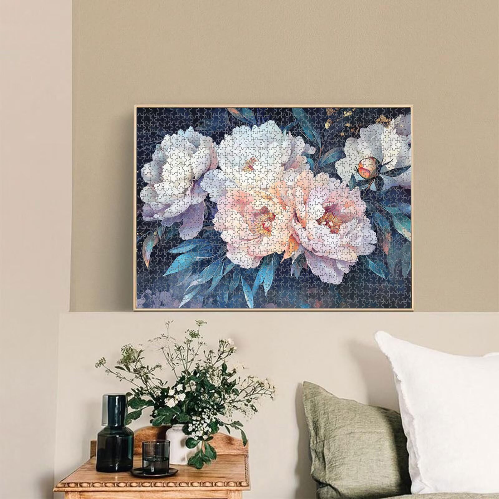 5000 sztuk puzzle dla dorosłych kwiat i róża solidne drewniane puzzle 1T#818 | Drewniane puzzle, precyzyjne cięcie, żywe atramenty, relaksujący wypoczynek, wystrój domu, prezent, 105x181cm