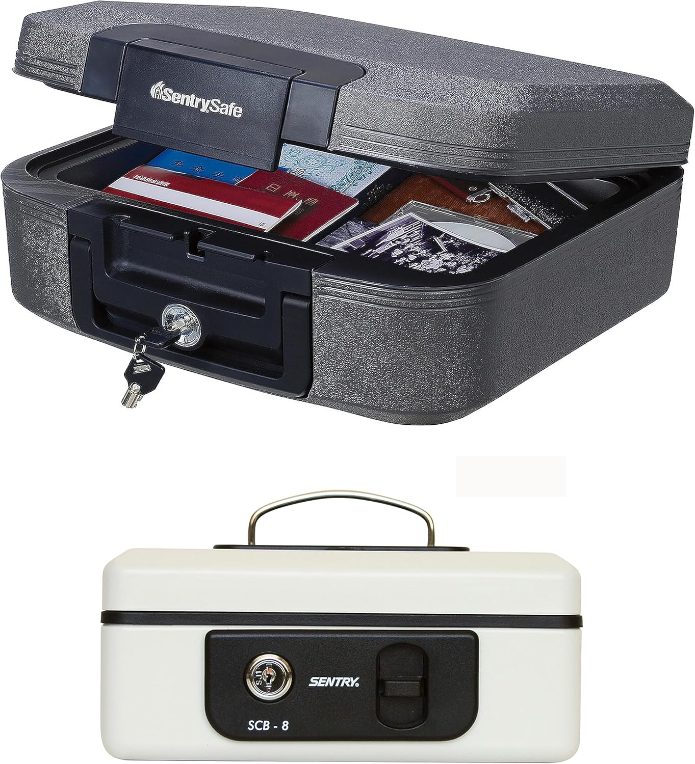 SENTRY セントリー 金庫 家庭用 鍵付き ブラック CHW20201