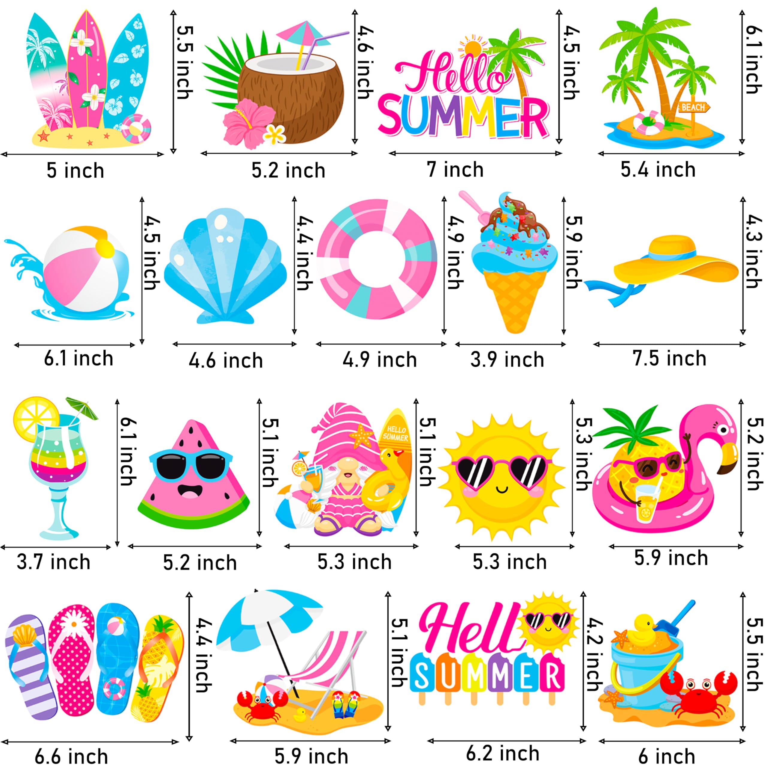 15-Piece Summer Pool Party Centerpiece Sticks - Table Toppers For Beach, Birthday, Baby Shower Decor - View #13