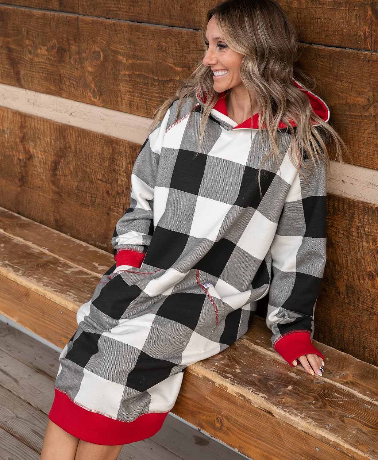 Lazy One Oversized Hoodie Sweatshirt, Comfortable Sleepwear, Sweater Dress For Women
