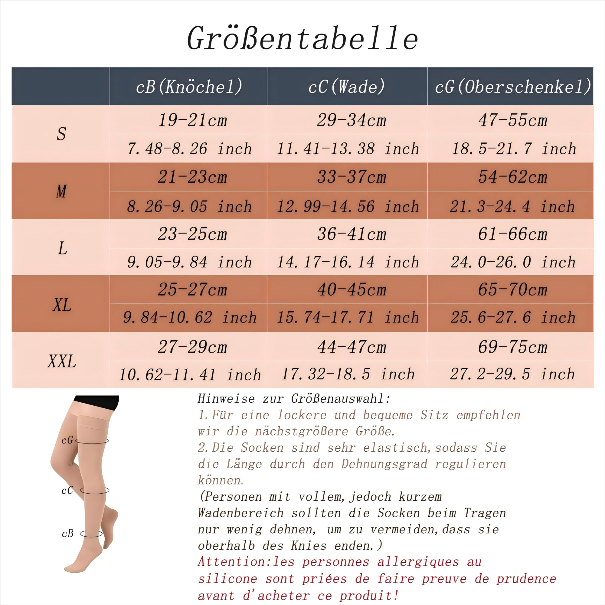 Chaussette de contention femme classe 2,20-30mmhg bas de contention,Bas de contentions cuisse,Bas de contentions fermés,bas femme,Pour les voyages en avion,les œdèmes,les varices et la grossesse