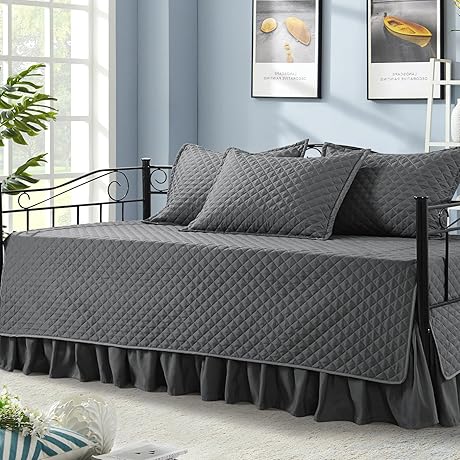 5 Piece Daybed Quilted Cozy Bedding Sets
