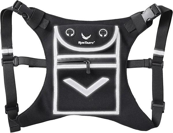 Running Mini Backpack Vest for Men & Women - Hi-viz gear, Holds Valuables, any Phone - Ideal for Fitness, Walking, Cycling!
