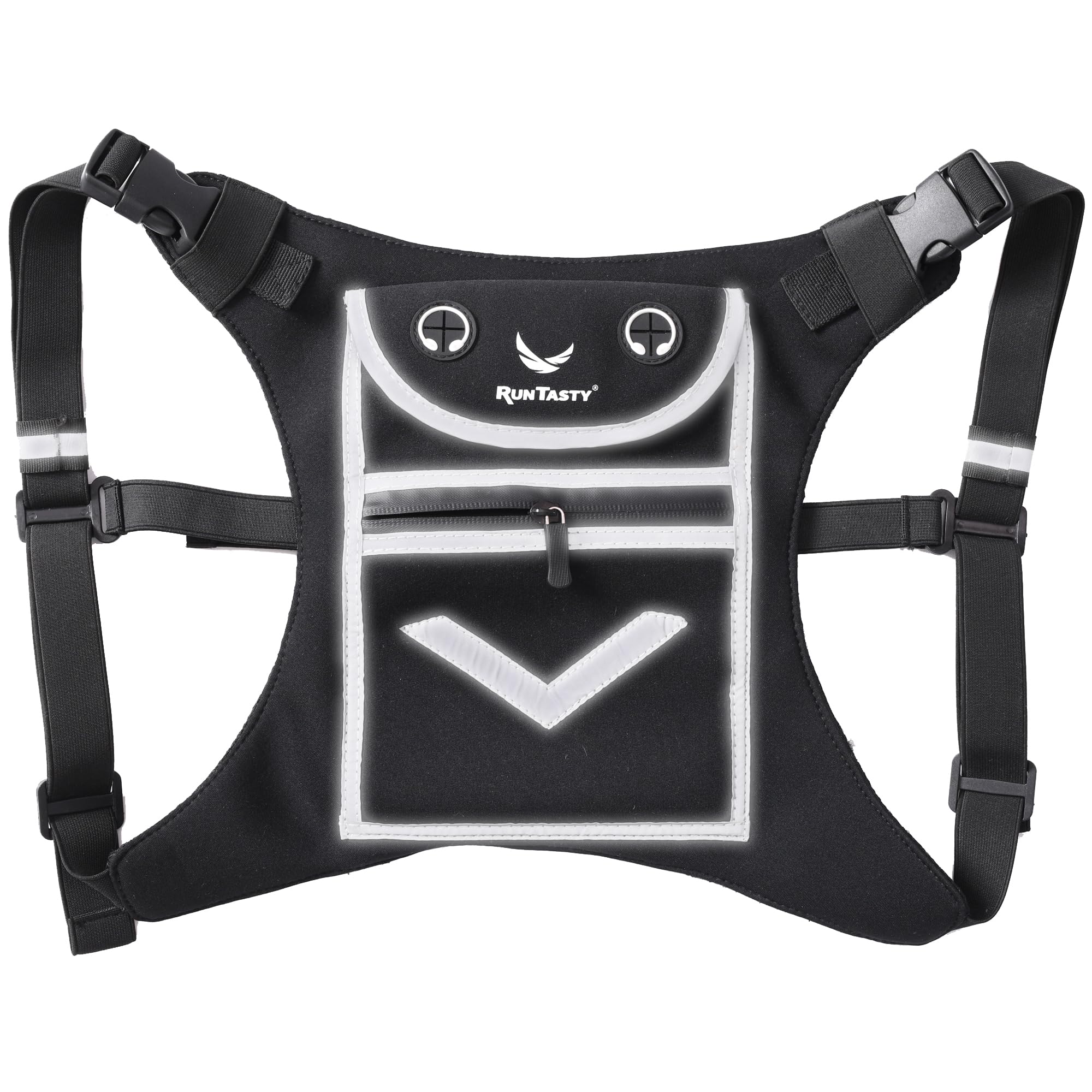 Runtasty Running Mini Backpack Vest for Men &amp; Women, Reflective Phone Holder, Fits Any Phone &amp; iPad Mini, Lightweight Gear
