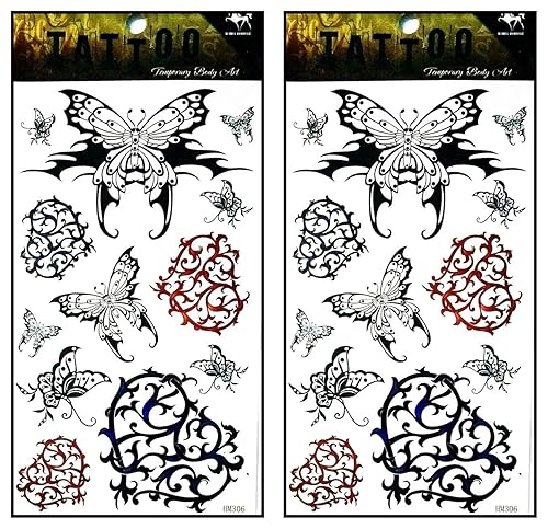 Miniatura 4 de Tatuajes 2 hojas de diamantes de quilate arte fantasía 3D tatuaje impermeable pegatinas removibles temporales cuerpo brazo falso arte adhesivo fiesta