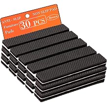 Fursafe&Q Non Slip Furniture Pads - Furniture Grippers for Hardwood Floors, 30 PCS Brown Non Skid Pads for Furniture Legs, Self Adhesive Rubber Furniture Floor Protectors - Keep Furniture in Place