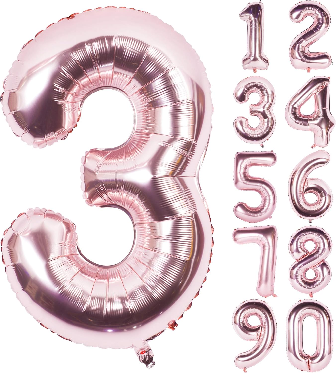 Amazon.com: 40 Inch Champagne Large Numbers 0-9 Birthday Party ...