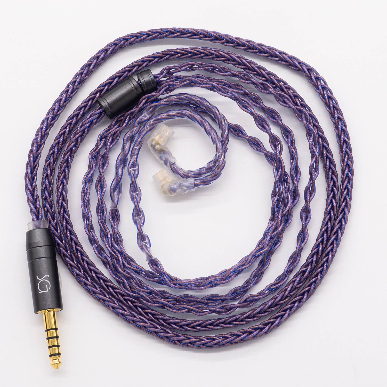 SoundsGood BlueFlame 8 Core Blue Flame Handmade Re-Cable High Purity Oxygen Free Copper PCUHD Earphone Upgrade Cable Balanced Connection Replacement Cable (QDC-4.4mm)-image-35