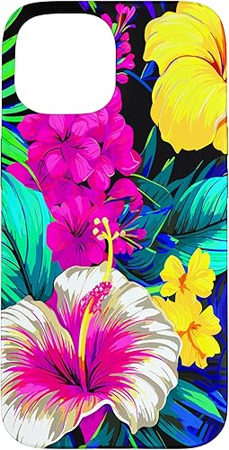Miniatura 10 de iPhone 1212 Pro Hawaiian Accessories Aloha Hibiscus Flower Funda con patrón tropical