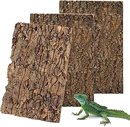 LZYDKH Corteccia di sughero, 3 pezzi, per terrario, in sughero, decorazione per albero, corteccia di sughero, per rettili, come Geco, Bartagame e tartarughe, 15 x 30 cm