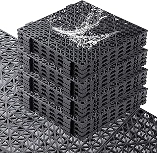 12PCS Interlocking Drainage Mat, 12