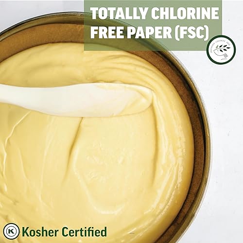 Miniatura 3 de Zenlogy Redondos de papel pergamino de 10 pulgadas (100 hojas), sin blanquear, precortados, de alto calor, forros redondos, se adapta a moldes