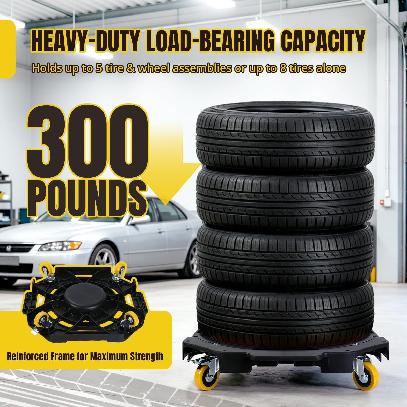 MaxxHaul 80746 Neumático Dolly, capacidad de 300 lb