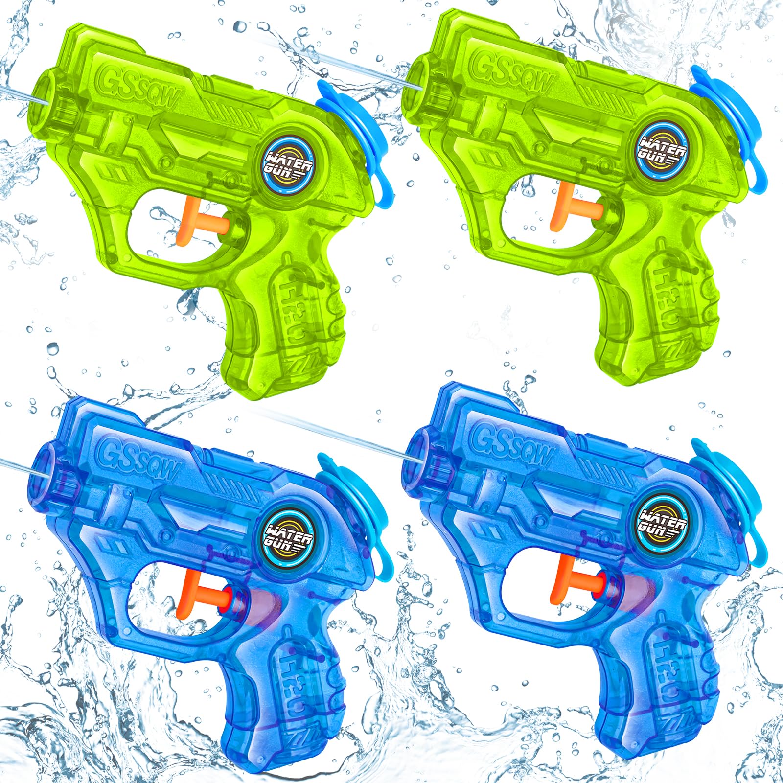 Snapklik.com : Doviden Water Guns For Kids - 4 Pack Mini Squirt Water ...