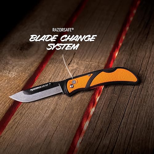 Miniatura 5 de OUTDOOR EDGE 3.0" RazorLite EDC Knife - EDC Folding Knife with Replaceable Blades and Clip - One Hand Opening for Everyday Carry (Orange, 4 Blades)